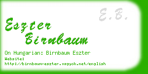 eszter birnbaum business card